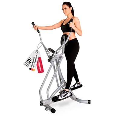 Christopeit Crosstrainer Walker Pliable, vélo elliptique pour la Maison, jusqu'à 100 kg, Ordinateur LCD, Peu encombrant, Compact, Silencieux