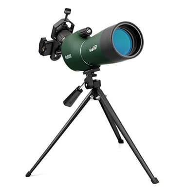 Svbony SV28 Longue Vue 20-60x60 Bak4 Prisme Imperméable Telescope Monoculaire Champ de Vision 40-20m/1000m Longue Vue Tir Sportif avec Trépied Adaptateur Téléphone pour Observation des Oiseaux