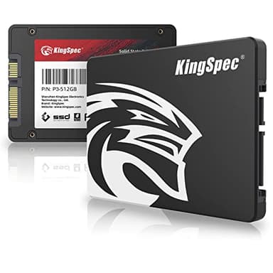 KingSpec 512Go 2.5" SATA SSD, 3D NAND Flash Disque Dur SSD Interne, Vitesse de Lecture jusqu'à 550 Mo/Sec - pour Ordinateur de Bureau/Portable/Tout-en-Un