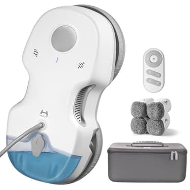 HUTT S7 Robot Nettoyeur de Vitres 6500Pa, Robot Laveur de Vitre avec Gicler l'eau Automatique, Châssis 3D Flottant, Système de Protection Multiples, Télécommande