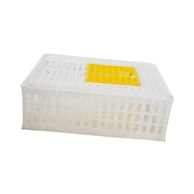 Gralara Poulaille Crotte Boîte de Transport d'habitat de volaille, Porte-Transport de Poulet pour oie, Blanc