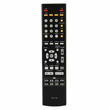 Ouitble Télécommande Universelle de Remplacement RC 1115, ABS de qualité supérieure, Conception Ergonomique, télécommande AV Compatible avec système de Son Surround AVR 390 591 930