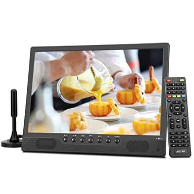 KCR 14.0 inch Digital DVB-T2 Portable TV, Freeview, Batterie Rechargeable, Port USB, Prise Casque, télécommande, entrée AV, entrée HDMI