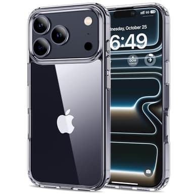 HOOMIL Coque pour iPhone 17 Pro Max, Anti-Jaunissement Étui Téléphone Transparente, Housse de Protection Antichoc - Crystal Clear
