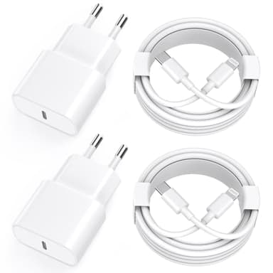 Chargeur Rapide iPhone 11 12 13 14,4Pack [Certifié Apple MFi ] Chargeur de Adaptateur avec 2M USB-C de données Lightning Cordon de Charge Compatible avec iPhone 14 13 12 11 Pro Max XS XR X