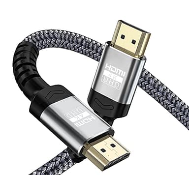 Soonsoonic Câble HDMI 4K 5m | Cable HDMI 2.0 haute vitesse de 18 Gbps & 4K@60Hz HDR ARC HDCP2.2 CEC Ethernet - Cordon tressé | Pour UHD, moniteur, portable, Xbox, PS4/PS5, etc.