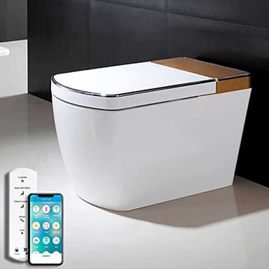 Toilettes intelligentes de style japonais Gifu | Nettoyage par jet d'eau | Séchage à l'air chaud | Télécommande et application | Chasse d'eau automatique | Siège chauffant (sortie au sol)