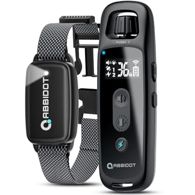 ABBIDOT Collier De Dressage pour Chien - [2022 Amélioré] 5 Modes De Dressage, 36 Niveaux De Chocs Sûrs, Portée De 1000m, Collier à Chocs 100% étanche pour Petits, Moyens Et Grands Chiens (6~55 Kg)