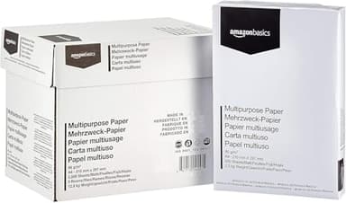 Amazon Basics Papier multi-usage A4 80g, carton de 5 ramettes de 500 feuilles
