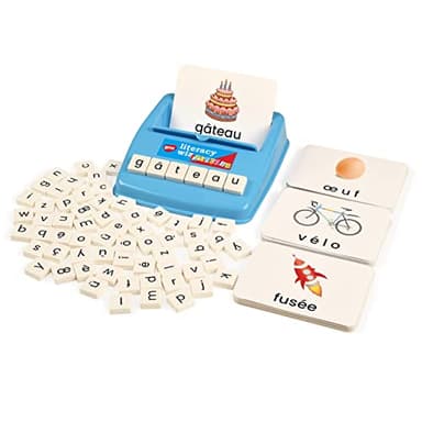 BOHS Jeu Éducatif d'Orthographe Française - 60 Cartes Flash avec Mots Minuscules - Outil d'apprentissage Préscolaire - Parfait pour Enseigner la Langue Française