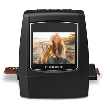 Scanner de Films numériques - Scanner de Diapositives autonomes et de négatifs - Convertit Les négatifs et Les Diapositives de 35 mm, 126, 110, Super 8 et 8 mm en Images JPEG - Écran LCD 2,4"
