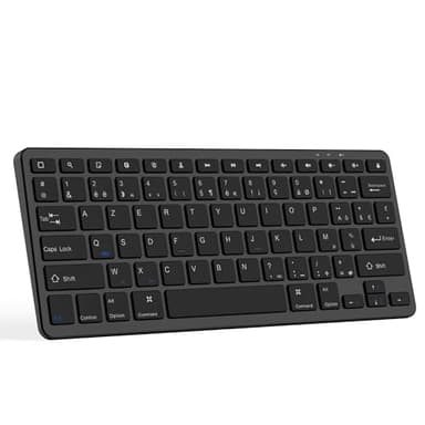 CC Store Clavier sans Fil Bluetooth pour iPad/Pro/Air/Tablette Android, Disposition AZERTY, Mini Clavier sans Fil Rechargeable (USB-C), Silencieux, Ultra-Mince, Léger (Noir)