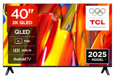 TCL 40V5C – TV QLED Direct LED Smart Full HD 40" avec Android TV​ & HDR - Compatible avec Google Cast & Google Home, Design Mince