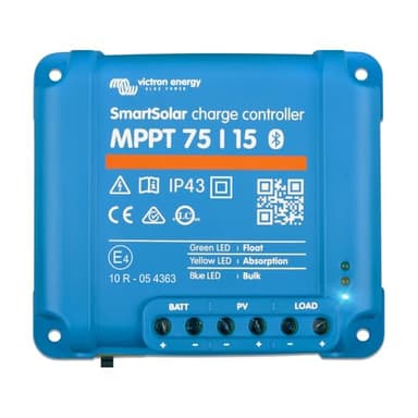 Victron Energy SmartSolar MPPT 75V 15 amp 12/24-Volt Contrôleur de Charge Solaire (Bluetooth)
