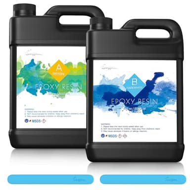 Résine époxy 4000 ml/136 oz transparent, non toxique, brillante et résistante aux UV pour bois, fabrication de bijoux, restauration, résine de coulée autonivelante pour débutants et projets d'art en