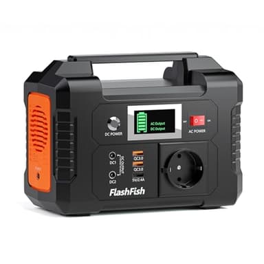 Generateur Électrique Portable 151 Wh, Générateur Solaire 200W, Batterie de Secours 230V, Station Électrique pour Caravanes, Garage, Jardin, Camping,Balcon (les panneaux sont en option)