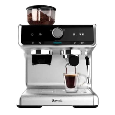 Cecotec Machine à café Express Power Espresso 20 Barista Cream. 2 Thermoblocks, 20Bars, Manomètre, Mode Auto pour 1 et 2 Café(s), Buse vapeur Orientable, Conduit pour Infusions, 2900W.