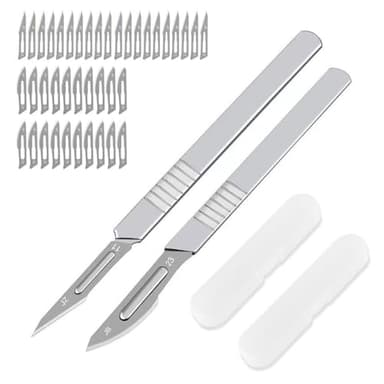 JDCMEI Lot de 2 couteaux de boulanger, couteau à pain, couteau pour couper la pâte, outil de coupe de pain avec 40 lames de rasoir pour bricolage Pain Pâte Cuisson Cuisine