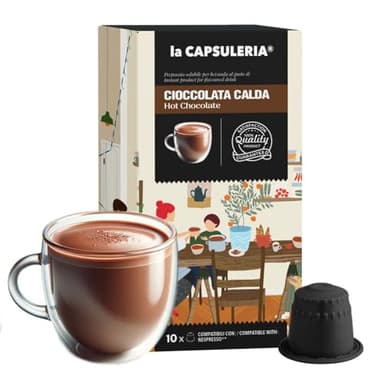 CHOCOLAT CHAUD (160 Capsules) compatible avec Nespresso, Lot de 16 x 10 Capsules (160 portions tot) - la Capsuleria