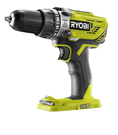 RYOBI - Perceuse à Percussion Sans Fil 18V ONE+ R18PD3-0 – Mandrin 13mm, 2 Vitesses, Fonction Percussion, 50Nm – Batterie Non Incluse