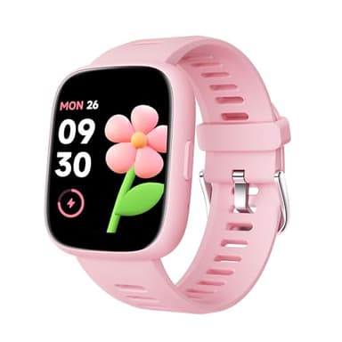 TICTIKY Montre Intelligente pour Enfants avec localisateur GPS (iOS Uniquement), Montre Sportive avec Compteur de Pas et Suivi du Sommeil, étanche IP68, Jeux de réflexion, pour Filles 5-12 Ans