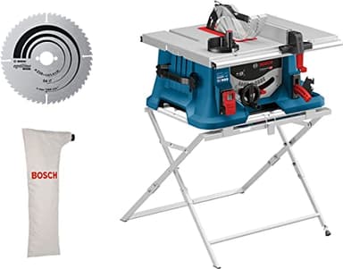 Bosch Professional scie sur table GTS 635-216 (support de travail GTA 560 Professional, 1 lame de scie circulaire Optiline Wood, sac à poussières, dans boîte carton)