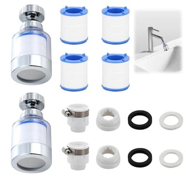 Lot de 2 filtres à eau pour eau potable, filtre à eau efficace pour robinet, détartrage rapide avec coton PP, utilisation universelle pour une eau potable propre