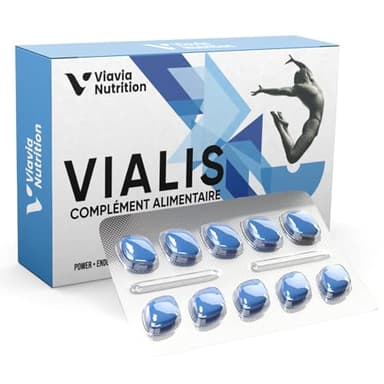 VIALIS x 10 gélules – Complément naturel à effet immédiat et durable – Extra fort – Hautement dosé avec ginseng, maca, tribulus terrestris et arginine