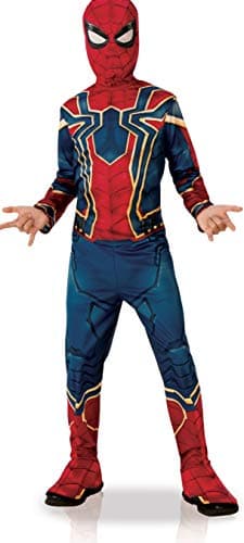 RUBIE'S AVENGERS officiel -Déguisement classique pour enfants IRON SPIDER Costume SpiderMan complet taille 5-6 ans avec combinaison couvre-bottes et cagoule issu du film Avengers Infinity War