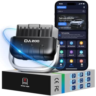 OBD2 Scanner, Bluetooth Valise Diagnostic Auto français, Inspection du Moteur, Test des Émissions d'Échappement, Guide d'entretien IA et Rapport PDF, Compatible avec iOS et Android
