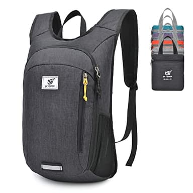 SKYSPER Sac à Dos Pliable Ultraléger 10L, Étanche, pour la Randonnée Les Voyages en Ville Homme Femme