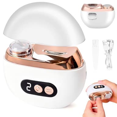 Coupe Ongles Électrique 2 en 1,Multifonctionnelles Lime a Ongle Electrique Automatique à 3 Vitesses,Coupe Ongles Electrique Lumière LED,Coupe-Ongles Électriques pour Bébés,Adultes,Personnes Âgées