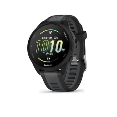 Garmin Forerunner 165, Music - Montre GPS connectée de Running avec écran AMOLED – Noir/Gris