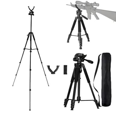 Trépied de Chasse pour Fusil de tir avec Une Base de trépied Qui Peut s'incliner et pivoter horizontalement, en Alliage d'aluminium 20 à 70 inch en Forme de V