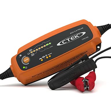 CTEK MXS 5.0 Polar, Chargeur De Batterie Intelligent 12V 5A pour Le Froid Extrême, pour Voiture Et Motoneige, Désulfateur De Batterie avec Mode De Reconditionnement