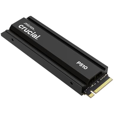 Crucial P510 SSD 2To PCIe 5.0 x4 Gen5 NVMe M.2 avec Dissipateur, Lecture jusqu'à 10000 Mo/s, écriture jusqu'à 8700 MB/s, Ordinateur de Bureau et PS5, Disque Dur Interne - CT2000P510SSD5-01