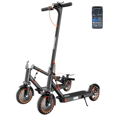 Trottinette Électrique Adulte Ultra Legere, Trottinette Electrique Adulte Pliable Moteur 350W Batterie 36V 7.8Ah, Régulateur de Vitesse, Contrôle APP Antivol Freins Doubles avec Suspension
