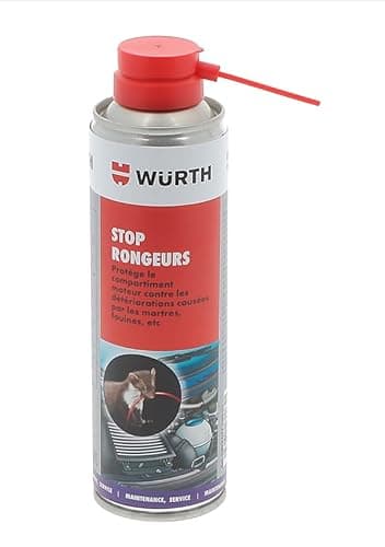 Stop RONGEURS WURTH Spray repulsif de Protection Contre Les rongeurs Barriere A RONGEURS Résine Protect Gaines électriques Produit Professionnel utilisé en Concession