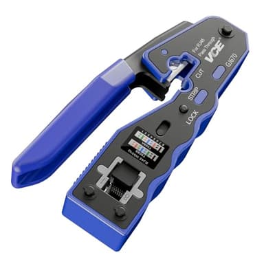 VCE GJ670BL RJ45 Pince à Sertir Outil Sertissage RJ45 Pince Sertir Traverser Pour Réseau Ethernet RJ45 Cat6a Cat6 Cat5e