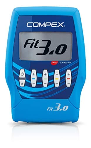Compex FIT 3.0 - Electrostimulateur Musculaire EMS, TENS, Massage - 4 canaux indépendants, 999 Niveaux d'intensité, 20 programmes - Compatible Application Coach - Capteur MI Sensor - Bleu