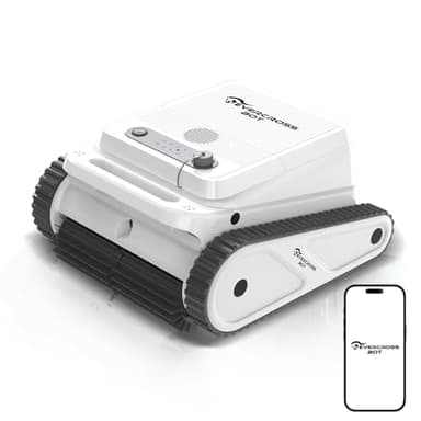 EVERCROSS BOT U8 Robot Piscine Fond et Parois, sans Fil avec Nettoyage Ligne d'eau, 120 Min Autonomie, Navigation Intelligente, Stationnement Automatique, Contrôle Via App, Jusqu’à 200㎡