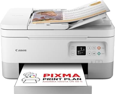 Canon PIXMA TS7451i Imprimante, copieur et Scanner Wi-FI 3-en-1 pour Bureau à Domicile - Impression de Photos sans Bordure - Impression et Scan sur Smartphone, Blanc