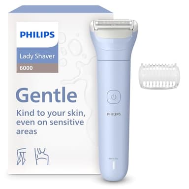 Philips Lady Shaver série 6000 – rasoir électrique sans fil, utilisation sur peau sèche ou mouillée, système de rasage à 3 lames, pour les jambes et le corps, autonomie de 80 min, modèle BRL127/00