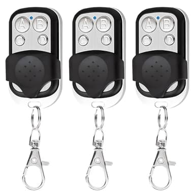 Swiftctrl 3 Pièces Telecommande Universelle Portail Compatible 433 MHz pour porte de garage, Télécommande Portail Garage sans Fil à 4 Boutons pour Porte de Garage et Voiture