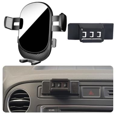 Kacarx Support Téléphone Voiture pour Volkswagen Tiguan - Accessoires [Seulement Compatible VW Tiguan 1 de 2007 à 2016] Rotatif 360°、Opération à Une Main、Facile à Installer