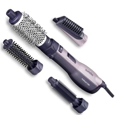 BaByliss Brosse soufflante multistyles Technologie ionique anti-frisottis, Technologie céramique, 4 accessoires, Multistyler, Noir, AS121E