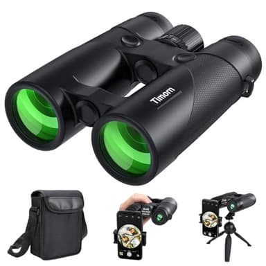 Jumelles Adultes Puissante Astronomiques Etanche: Timorn Jumelles Compactes Puissantes Grand Vue avec Adaptateur Téléphonique Trépied - 8x42 HD Jumelle Observation Oiseaux pour Chasse Randonnee