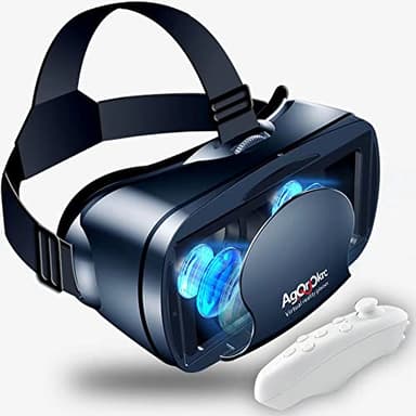 Casque VR, Casque Réalité 3D Virtuelle, Qualité d'image 2K HD & Lumière Anti-Bleue-Casque de Réalité Virtuelle pour Jeux et Films,Casque VR Compatible avec Android & iOS Phone (Noir)