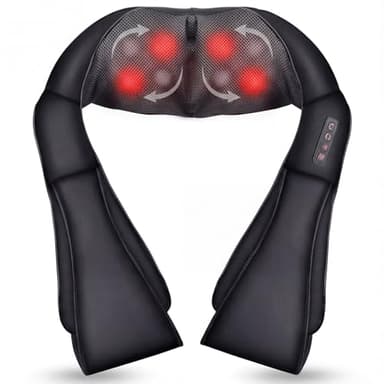 Masseur Cervical, Massage Dos et Cou Épaules avec Chauffage, 3D Appareil de Massage Shiatsu Électrique ur Massager Nuque Cervicales Epaule, Cadeaux Pour Maman, Papa, Femmes et Hommes