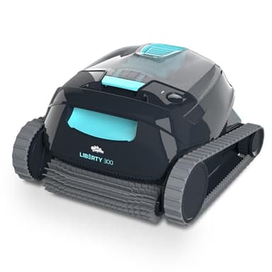 Dolphin Liberty 300 Robot Piscine sans Fil, Robot Piscine Fond et Parois, Ligne d'eau, Mode Éco, Système de Filtration Ultra-Fine, 150Min d'Autonomie, Sélecteur de Cycle, pour Piscines Jusqu’à 10 m